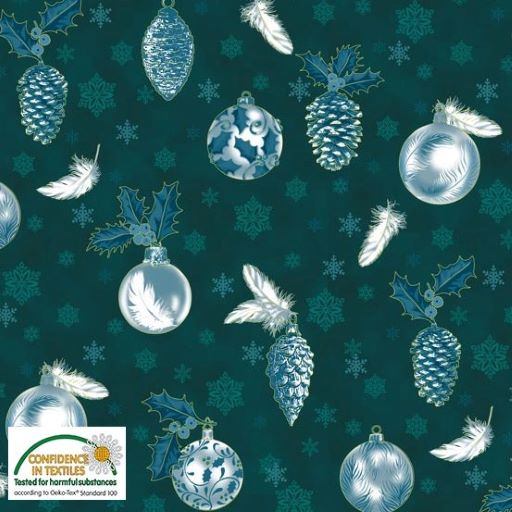 4598-003 Gold Shimmer, Bullets teal