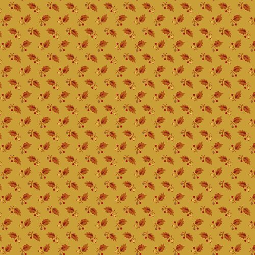 Acorn Harvest - Leaves on beige