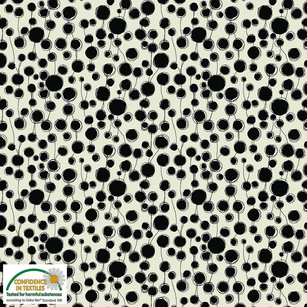 4518-054 Quilters Combination schwarze Tupfen auf Creme