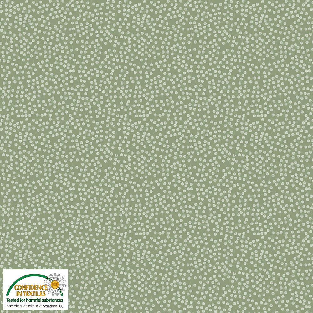 4518-018 Quilters Combination pastellfarbige Punkte auf hellem Grün