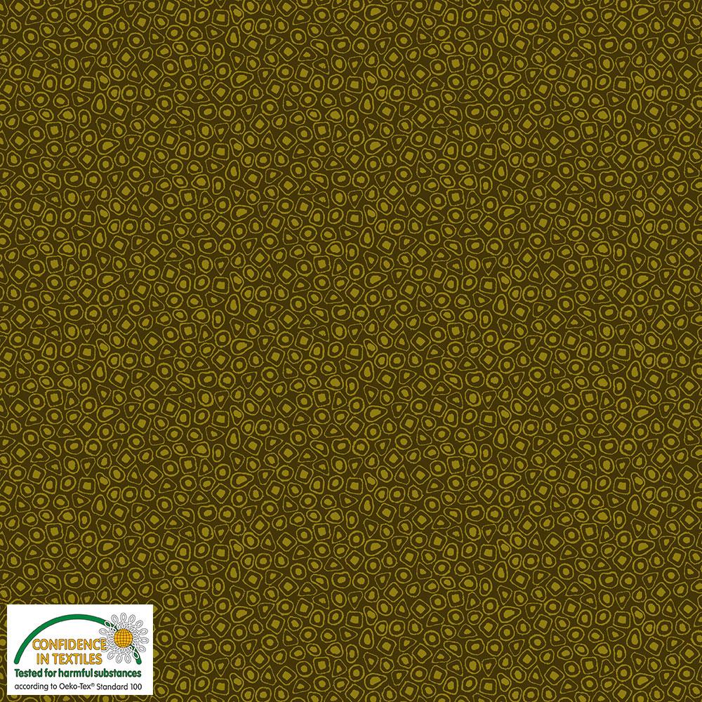 4518-012 Quilters Combination eingerahmte Tupfen auf Olive