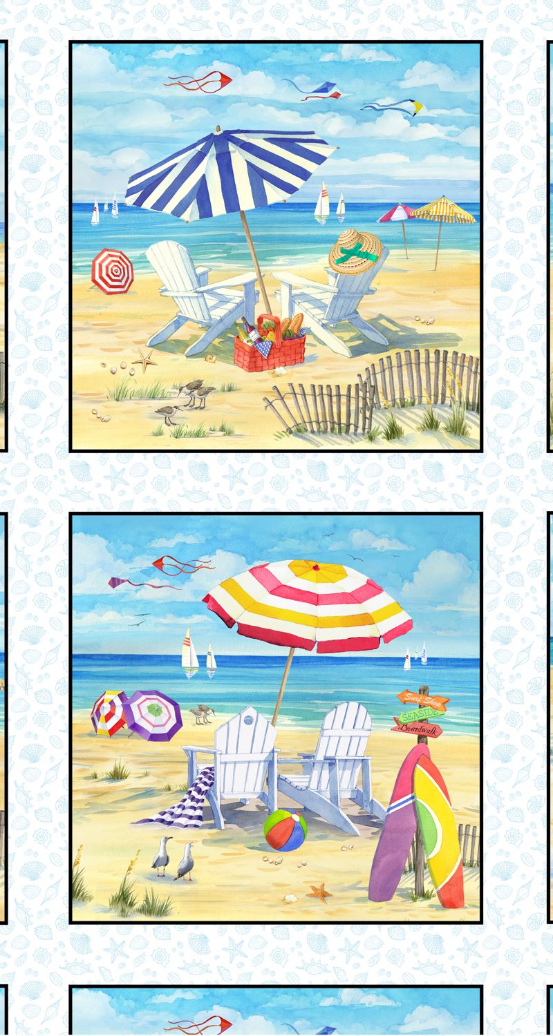 BEACH VISTA, BLOCK Panel - Blue