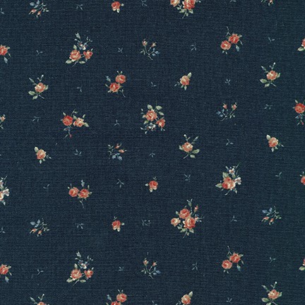 Cotton Flax Prints navy Cotton Flax Prints navy