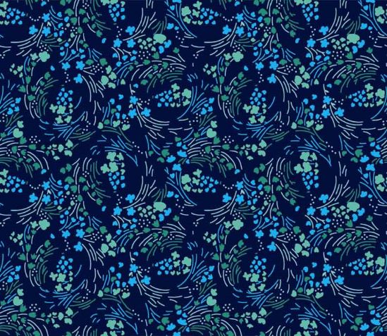 Filippas Line - Blumenwirbel blau