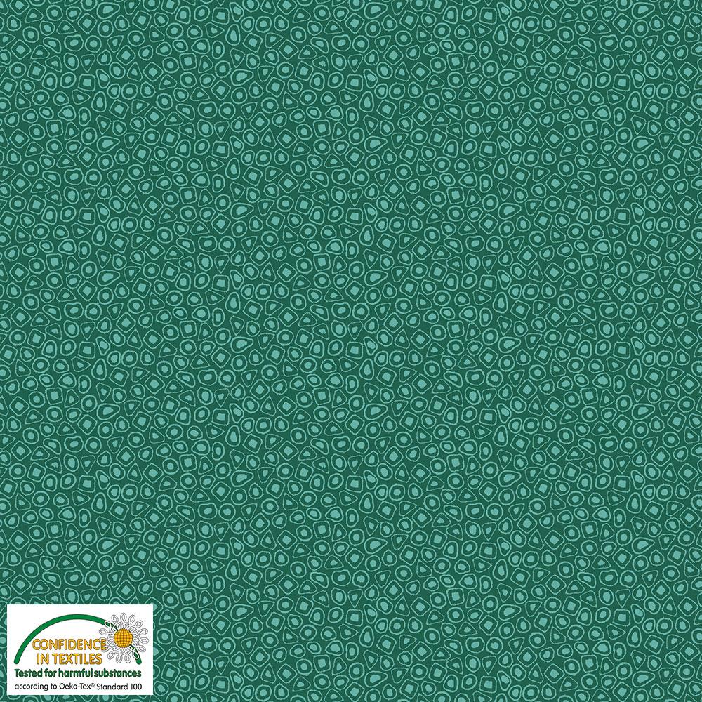 4518-009 Quilters Combination eingerahmte Tupfen auf Smaradgrün