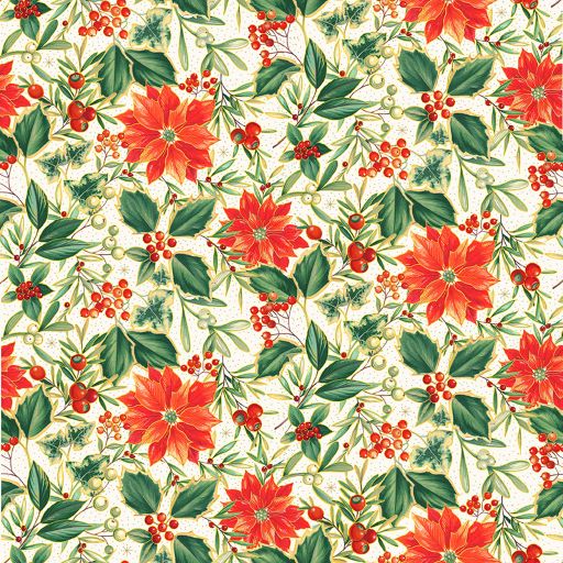 Festive Foliage Poinsettia Cream