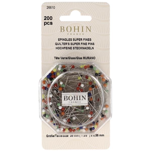BOHIN-Stecknadeln mit Glaskopf 0,55 mm