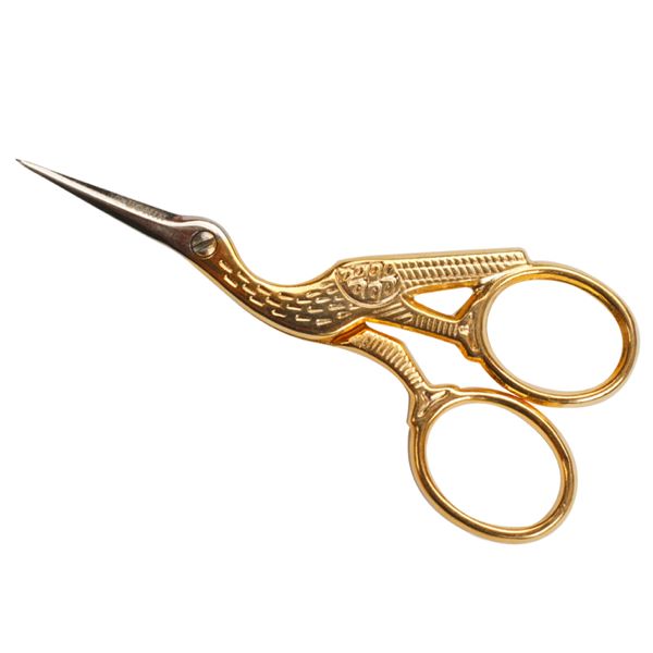 EMBROIDERY SCISSORS Stork - gold 9 cm