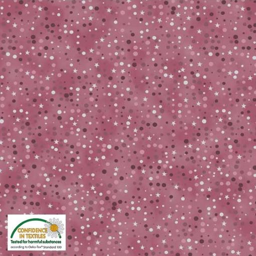 4598-424 Christmas is near - dots and stars dusky pink