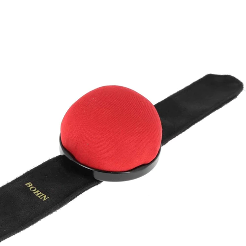 Nadelkissen mit Schnappverschluss rot