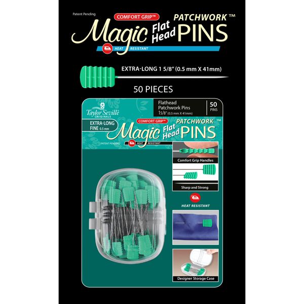 Magic Pins Flathead Patchwork extra LONG