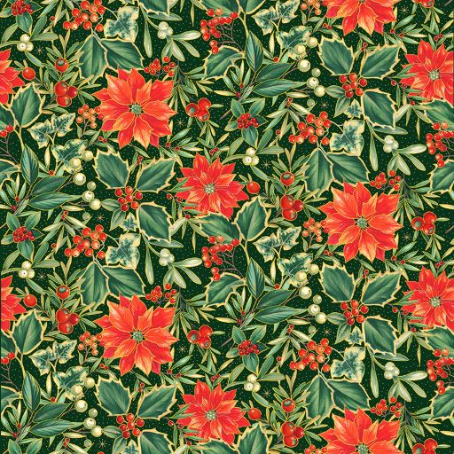 Festive Foliage Poinsettia Green