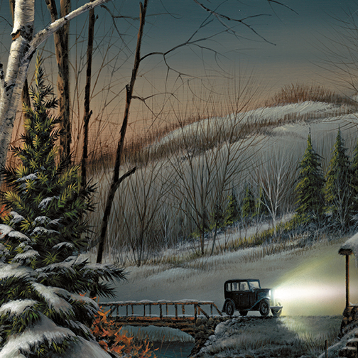 12329-55 Seasons, Winter Season Panel Blue/Multi