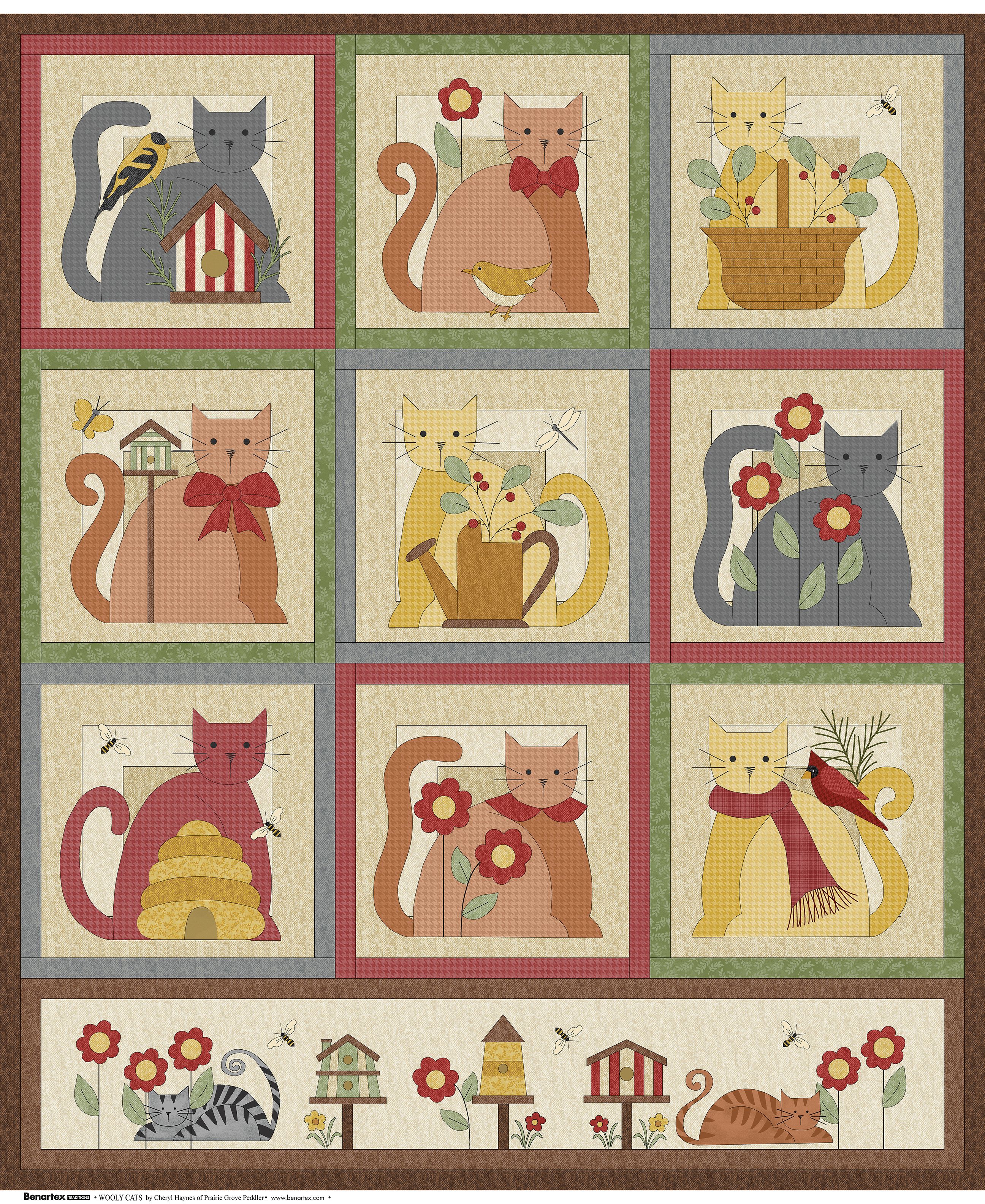 Wooly Cats Panel Multi 