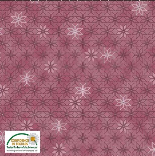 4598-421 Christmas is near - Stars ornament dusky pink